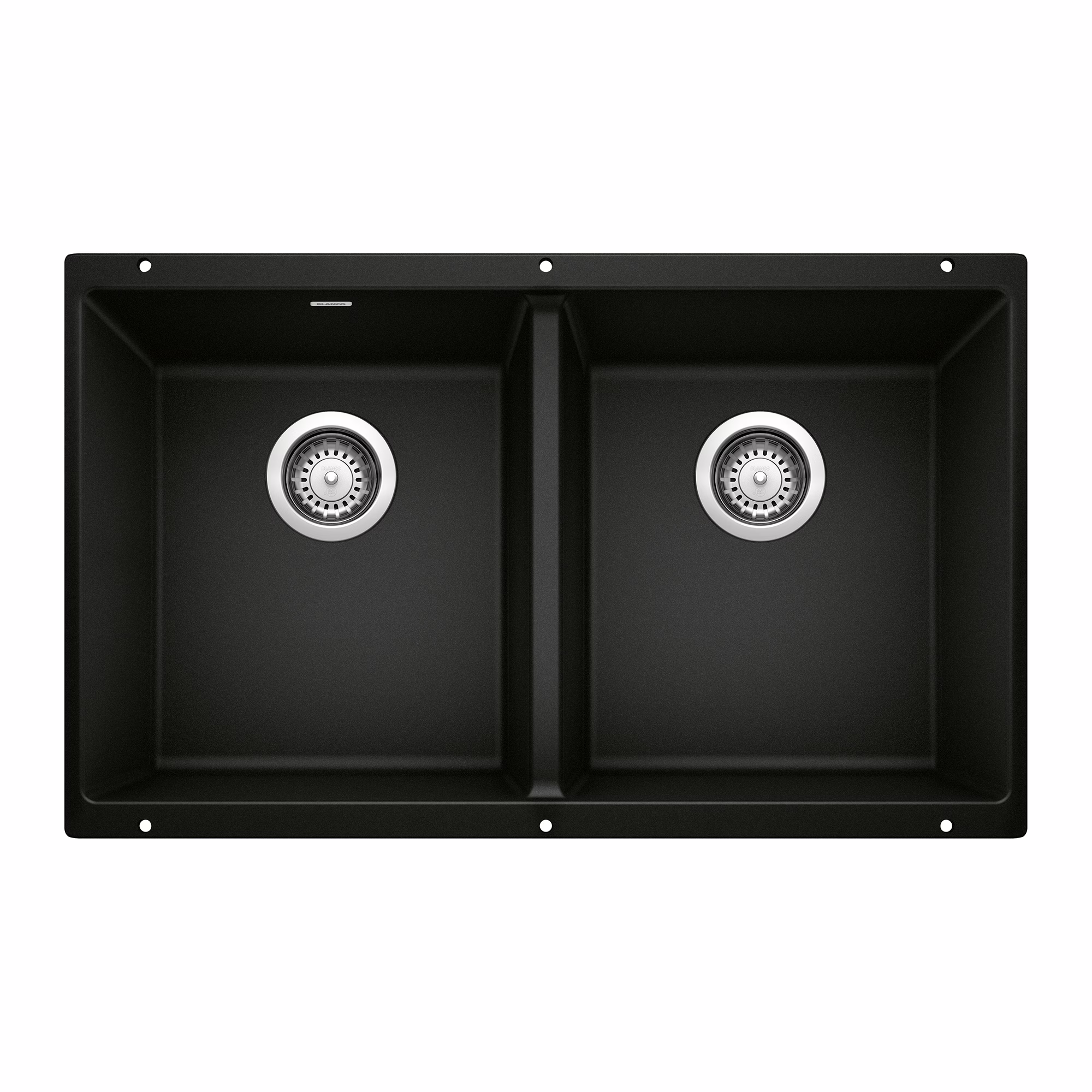 Precis SILGRANIT 29" 50/50 Double Bowl Undermount Kitchen Sink - Coal Black