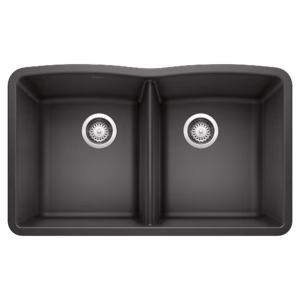 Diamond SILGRANIT 32" 50/50 Double Bowl Undermount Kitchen Sink - Anthracite