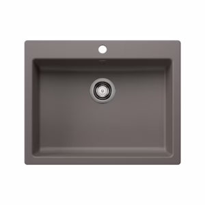 Precis SILGRANIT 25" CSA Single Bowl Drop-In Kitchen Sink - Volcano Gray