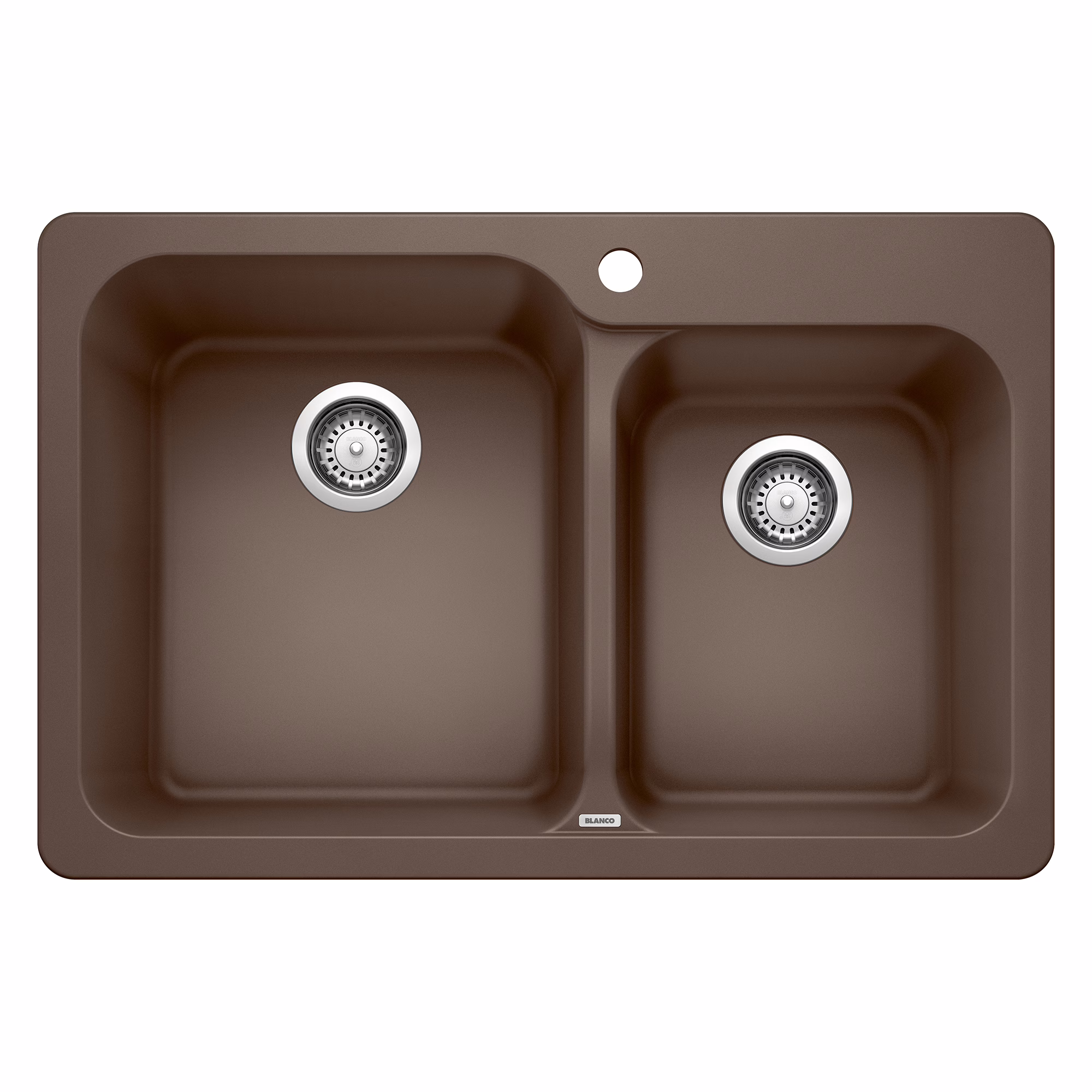 Vision SILGRANIT 31.5" 60/40 Double Bowl Dual Mount Kitchen Sink - Café