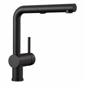 Linus Low Arc Pull-Out Dual-Spray Kitchen Faucet - Coal Black