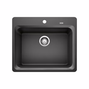 Vision SILGRANIT 25" Single Bowl Dual Mount Kitchen Sink - Anthracite