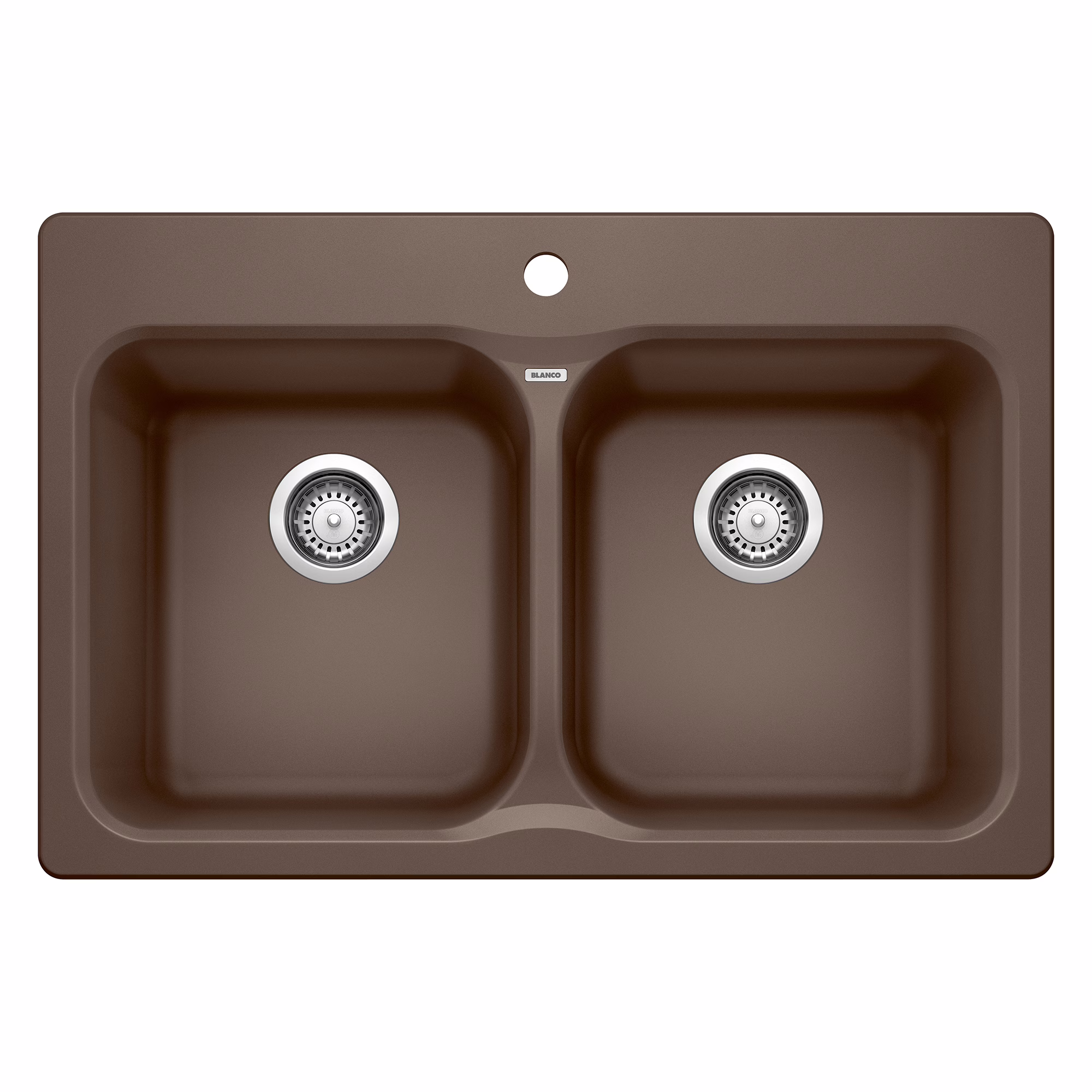Vision SILGRANIT 31.5" 50/50 Double Bowl Dual Mount Kitchen Sink - Café