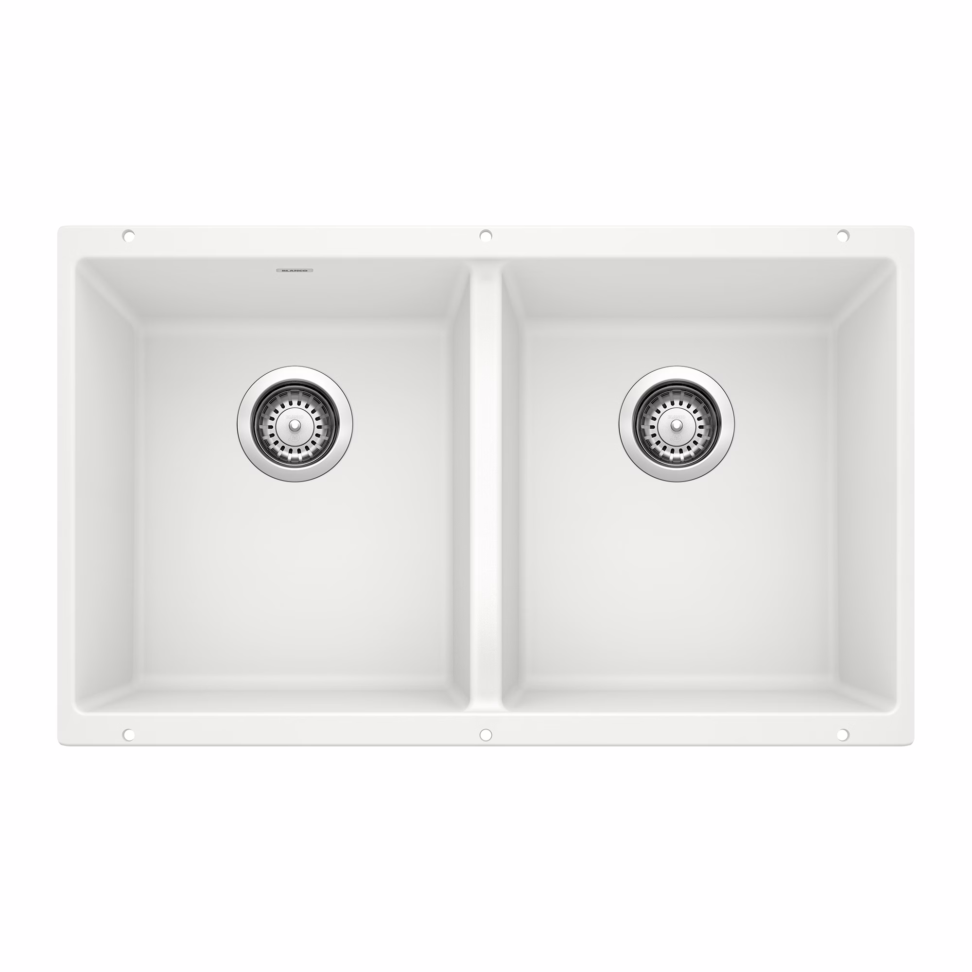 Precis SILGRANIT 29" 50/50 Double Bowl Undermount Kitchen Sink - White