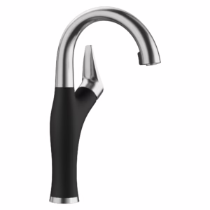 Artona Pull-Down Dual-Spray Bar Faucet - PVD Steel/Coal Black