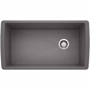 Diamond SILGRANIT 33" Super Single Undermount Kitchen Sink - Cinder