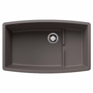 Performa Cascade SILGRANIT 32" Single Bowl Undermount Kitchen Sink with Colander - Volcano Gray