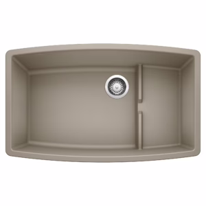 Performa Cascade SILGRANIT 32" Single Bowl Undermount Kitchen Sink with Colander - Truffle