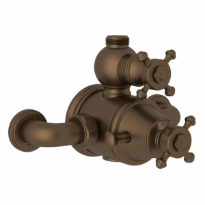 Perrin & Rowe | English Bronze Georgian Era™ 3/4" Exposed Therm Valve With Volume And Temperature Control