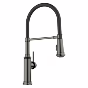 Empressa Semi-Pro Pull-Down Dual-Spray Kitchen Faucet - Satin Dark Steel