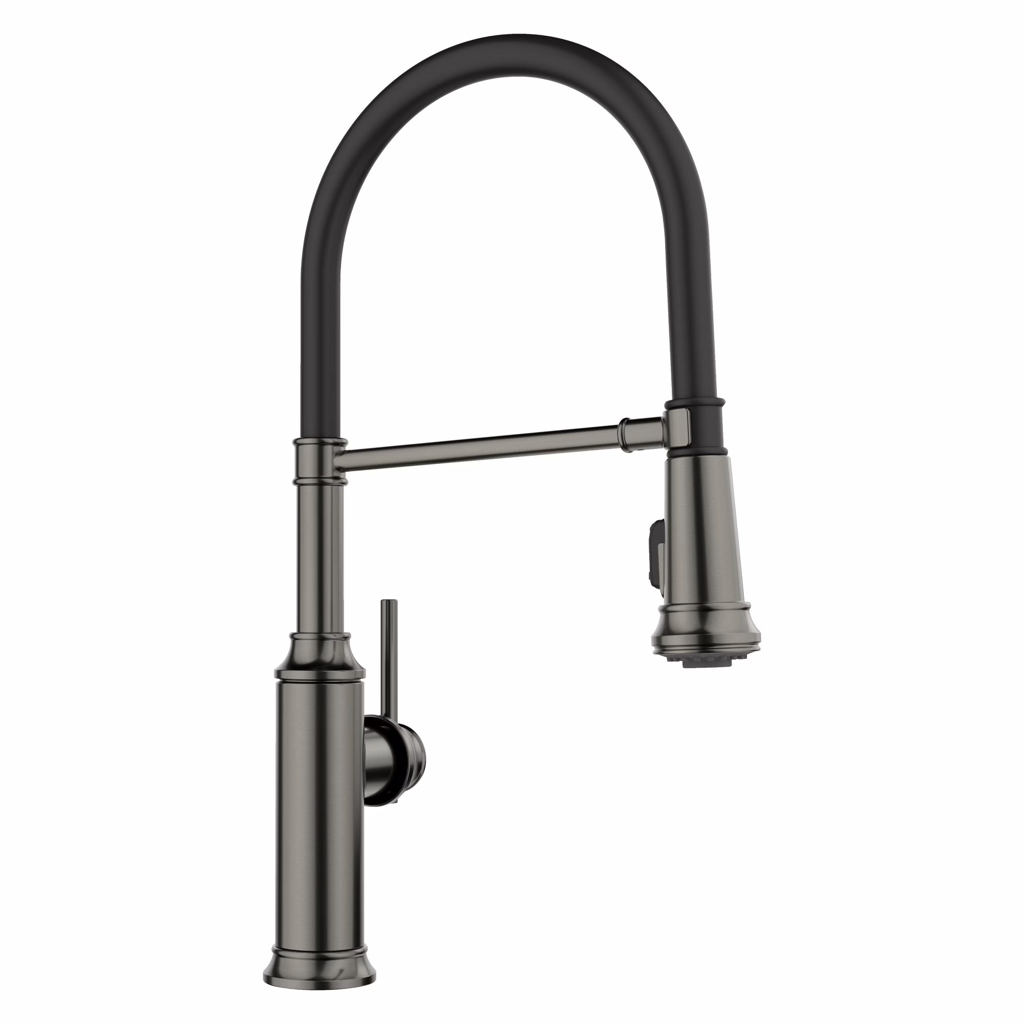 Empressa Semi-Pro Pull-Down Dual-Spray Kitchen Faucet - Satin Dark Steel