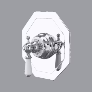 Perrin & Rowe | Polished Chrome Edwardian™ 3/4" Octagonal Thermostatic Trim Without Volume Control