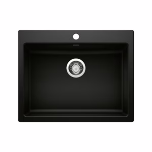 Precis SILGRANIT 25" CSA Single Bowl Drop-In Kitchen Sink - Coal Black