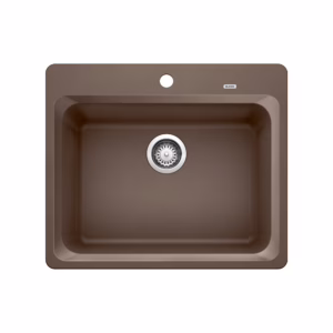 Vision SILGRANIT 25" Single Bowl Dual Mount Kitchen Sink - Café