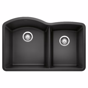 Diamond SILGRANIT 32" 60/40 Double Bowl Undermount Kitchen Sink - Anthracite