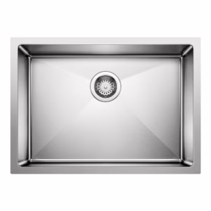 Quatrus R15 25" Single Bowl Undermount Stainless Steel Kitchen Sink