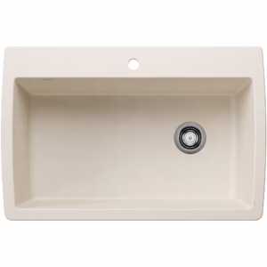 Diamond SILGRANIT 33.5" Super Single Dual Mount Kitchen Sink - Soft White