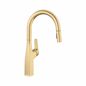 Rivana High-Arc Pull-Down Dual-Spray Kitchen Faucet - Satin Gold