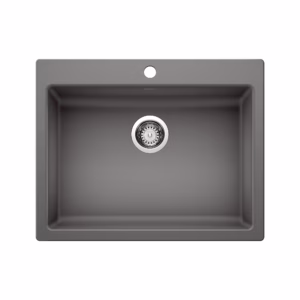 Precis SILGRANIT 25" CSA Single Bowl Drop-In Kitchen Sink - Cinder