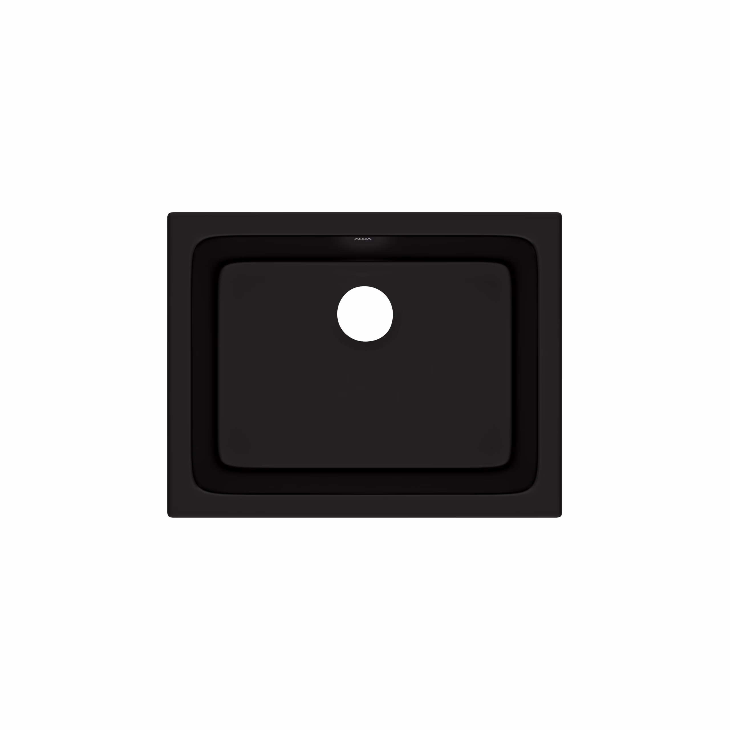6347-63 ROHL Satin Black Allia™ 24" Fireclay Single Bowl Undermount Kitchen Or Laundry Sink