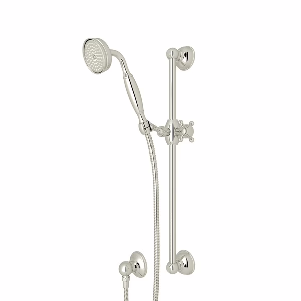 1301EPN ROHL Polished Nickel Handshower Set With 22" Slide Bar and Single Function Handshower