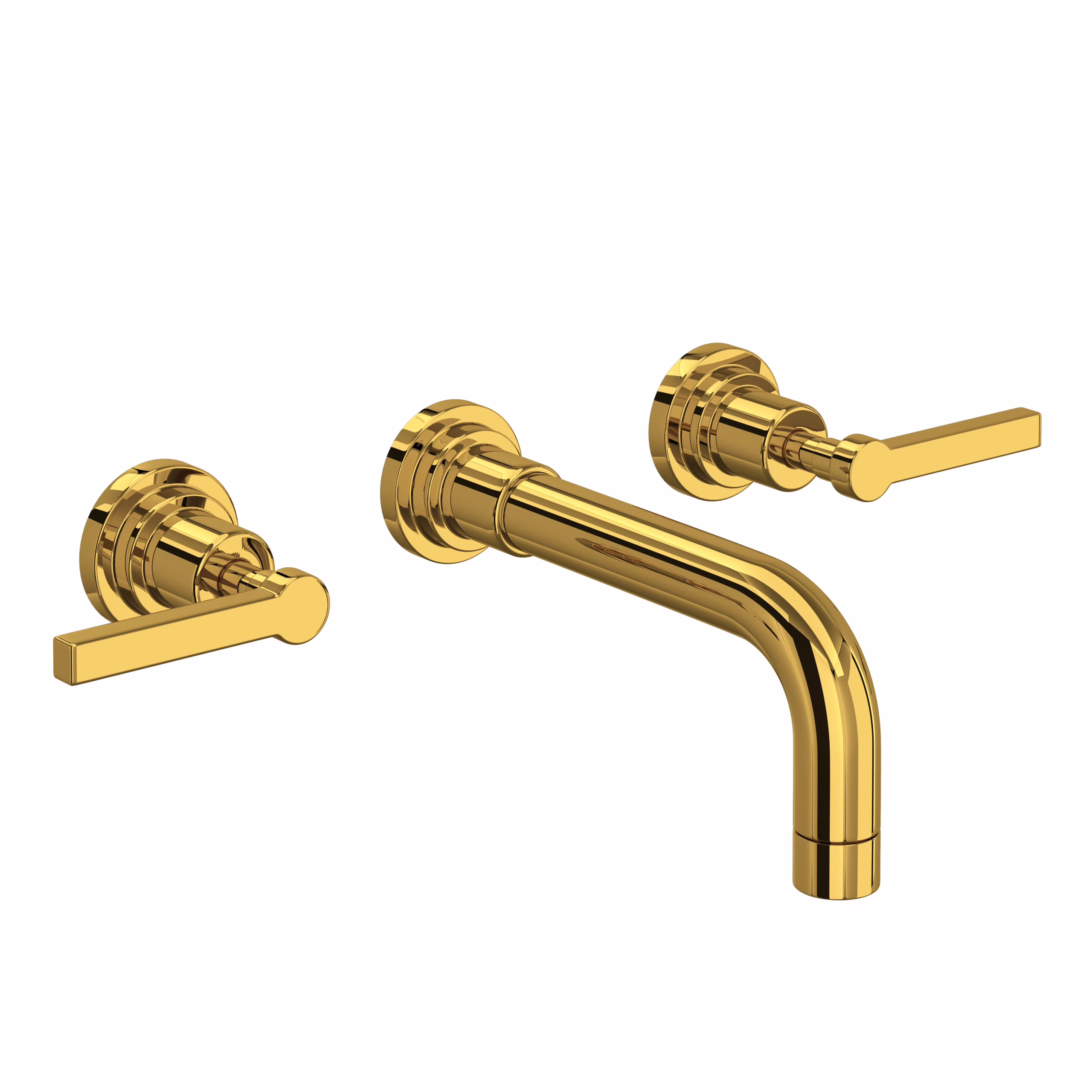 A2207LMULBTO-2 ROHL Unlacquered Brass Lombardia® Wall Mount Lavatory Faucet Trim
