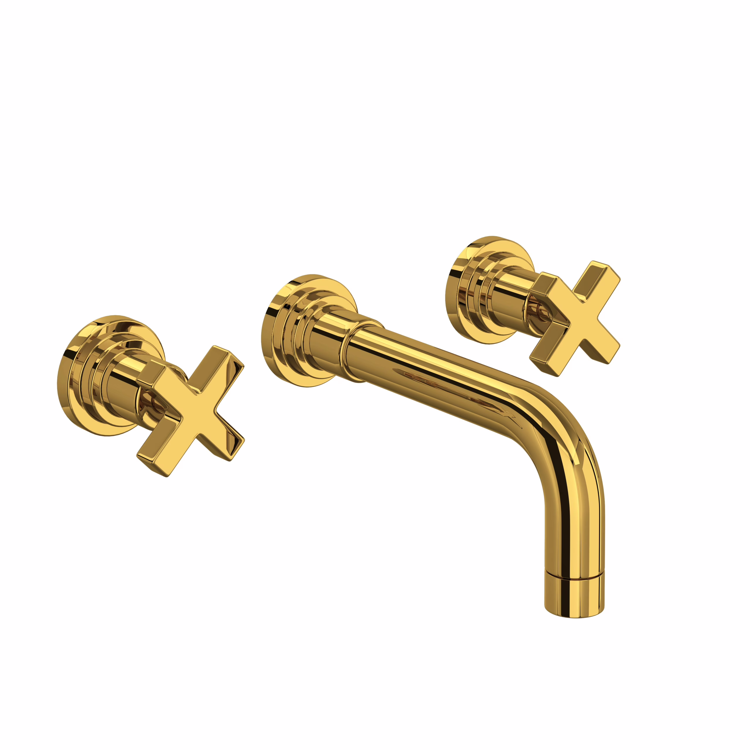 A2207XMULBTO-2 ROHL Unlacquered Brass Lombardia® Wall Mount Lavatory Faucet Trim