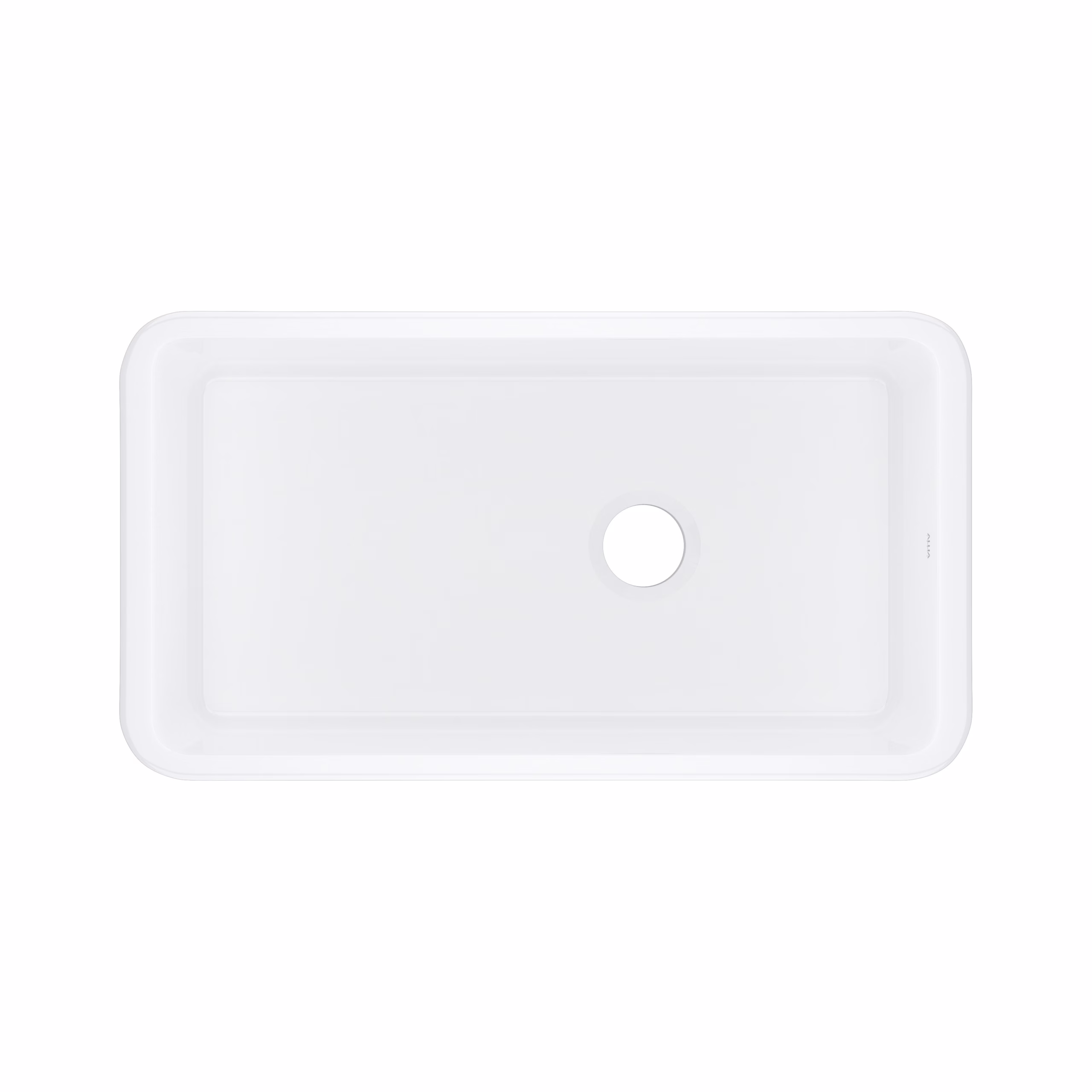 6497-00 ROHL White Allia™ 34" Fireclay Single Bowl Undermount Kitchen Sink