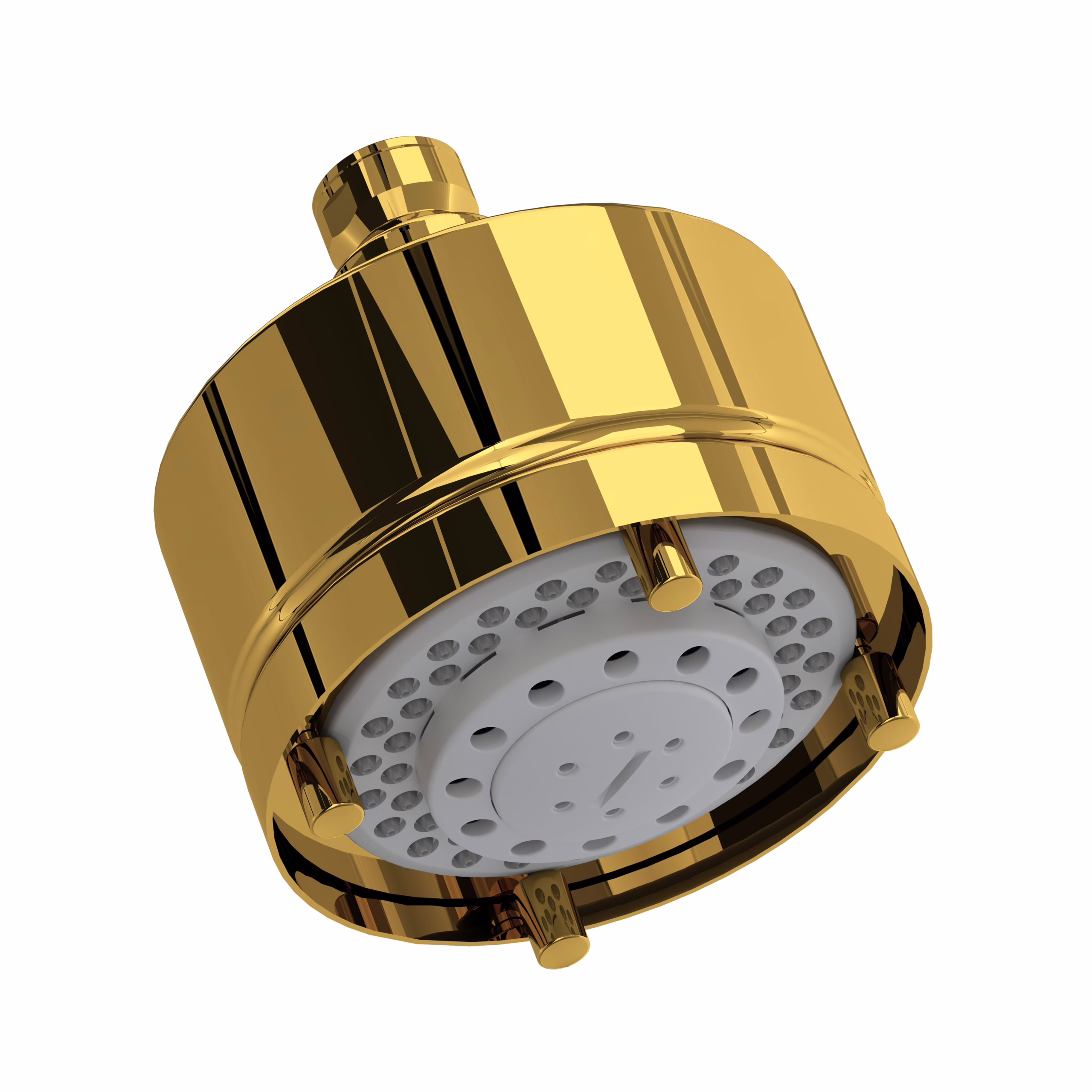1080/8ULB ROHL Unlacquered Brass 4" 5-Function Showerhead