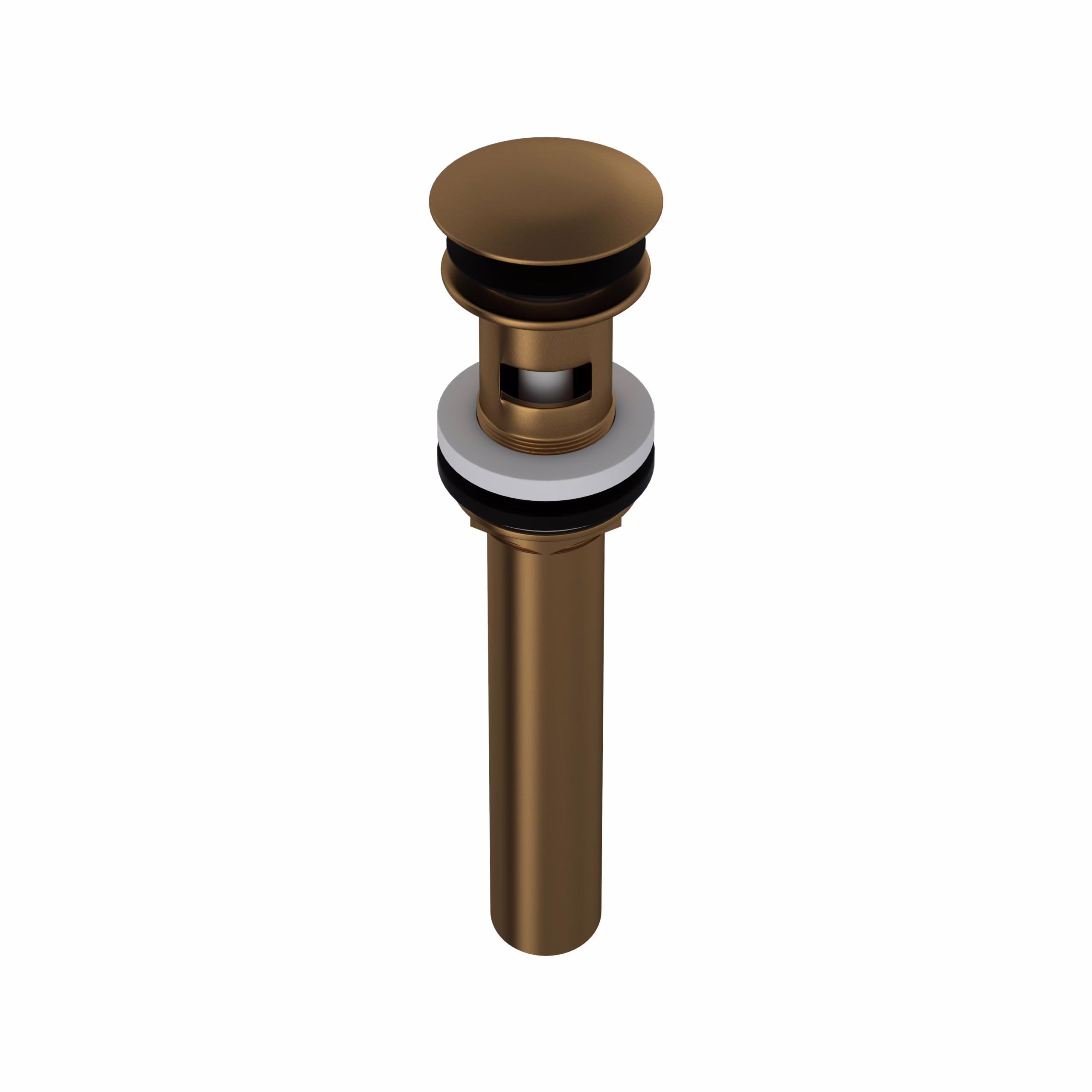 5447EB Perrin & Rowe English Bronze Lavatory Push Drain With Overflow