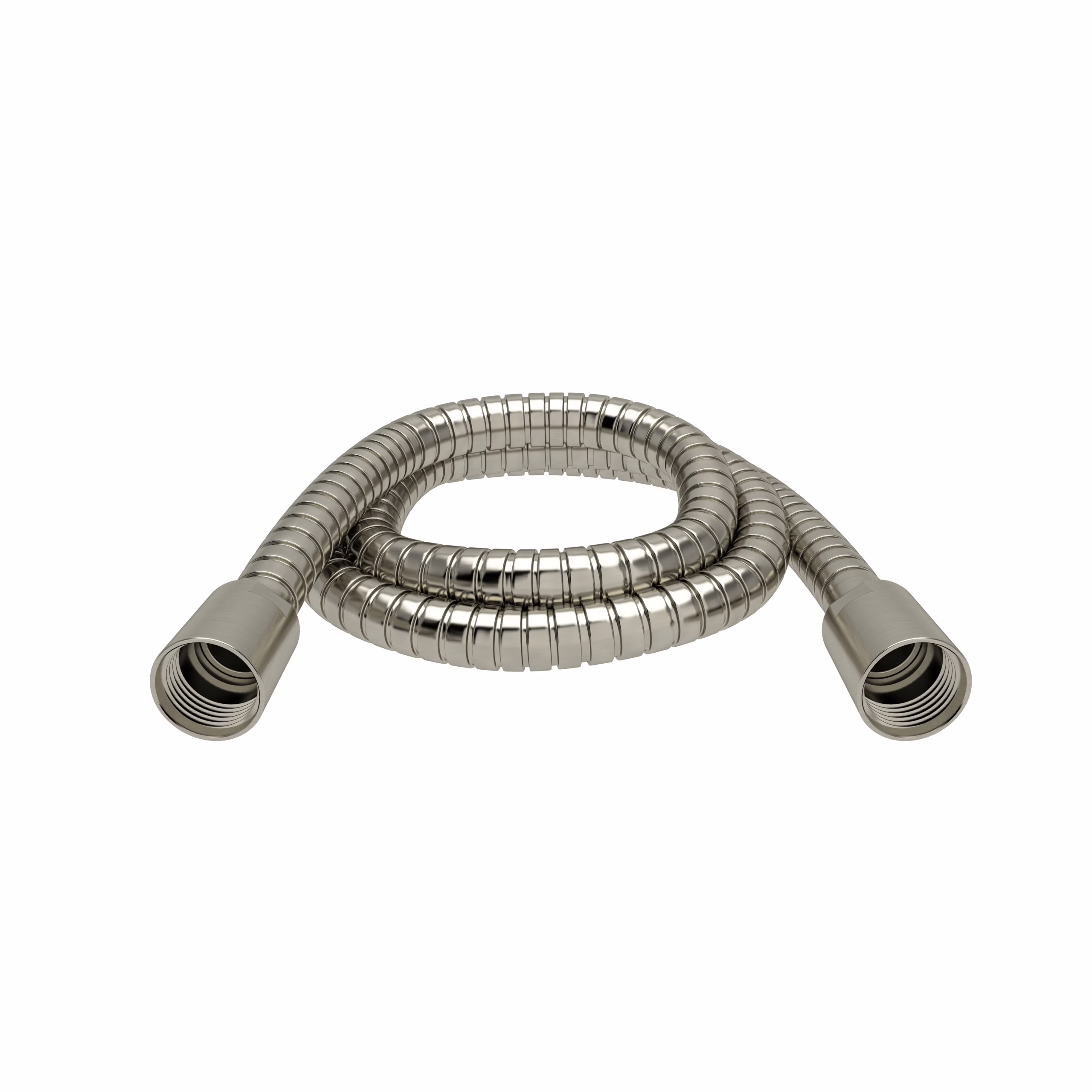 7259BN RIOBEL Brushed Nickel 150 cm (59") double interlock flexible hose, swivel and 2 check valves