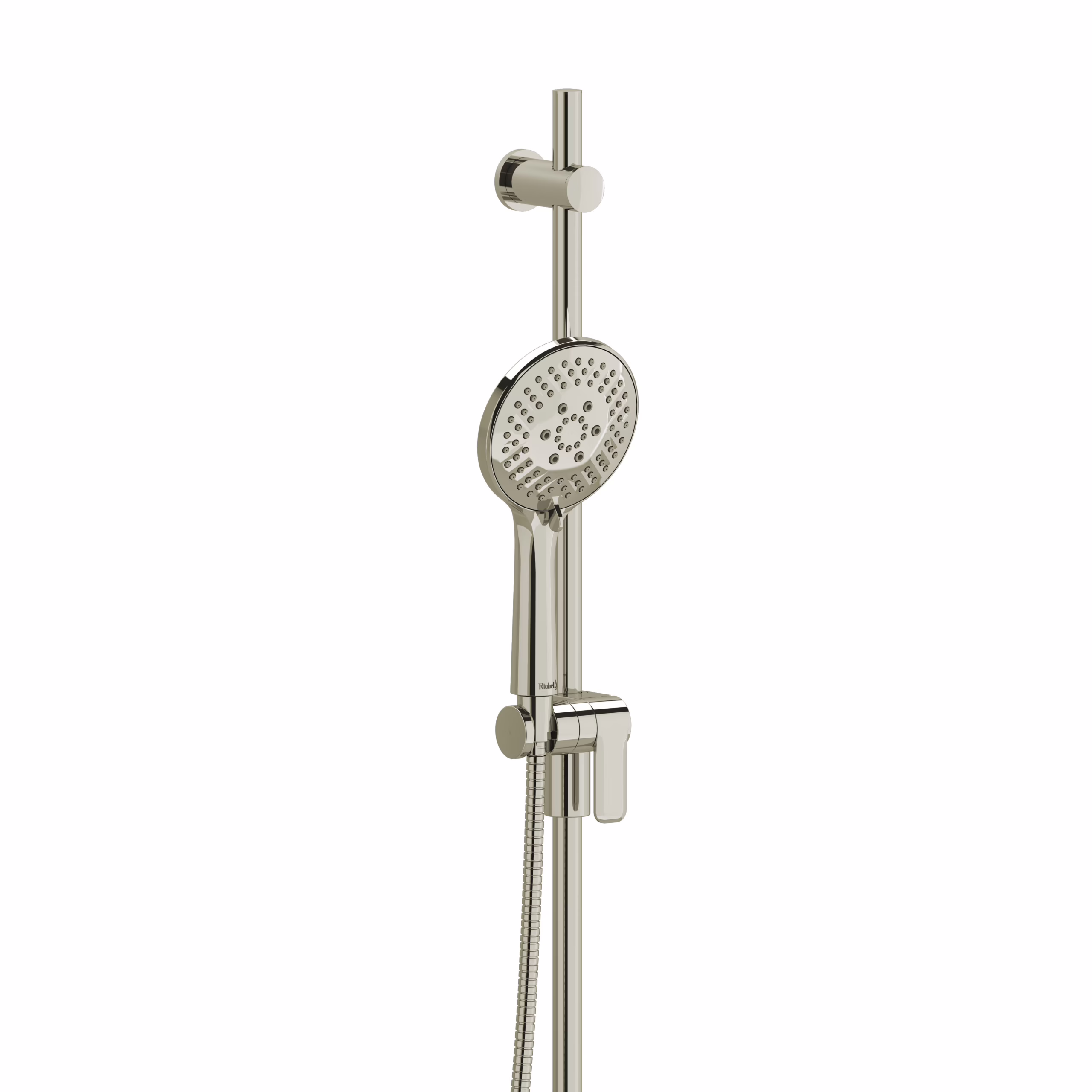 1010PN RIOBEL Polished Nickel Handshower Set With 36" Slide Bar and 6-Function Handshower