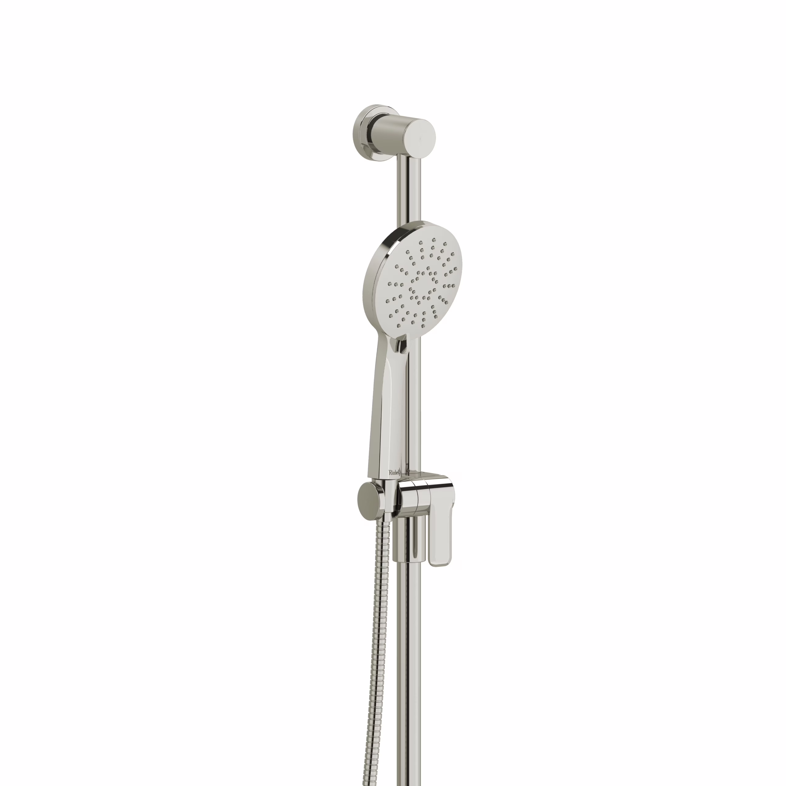 5055PN RIOBEL Polished Nickel Handshower Set With 31" Slide Bar and 3-Function Handshower
