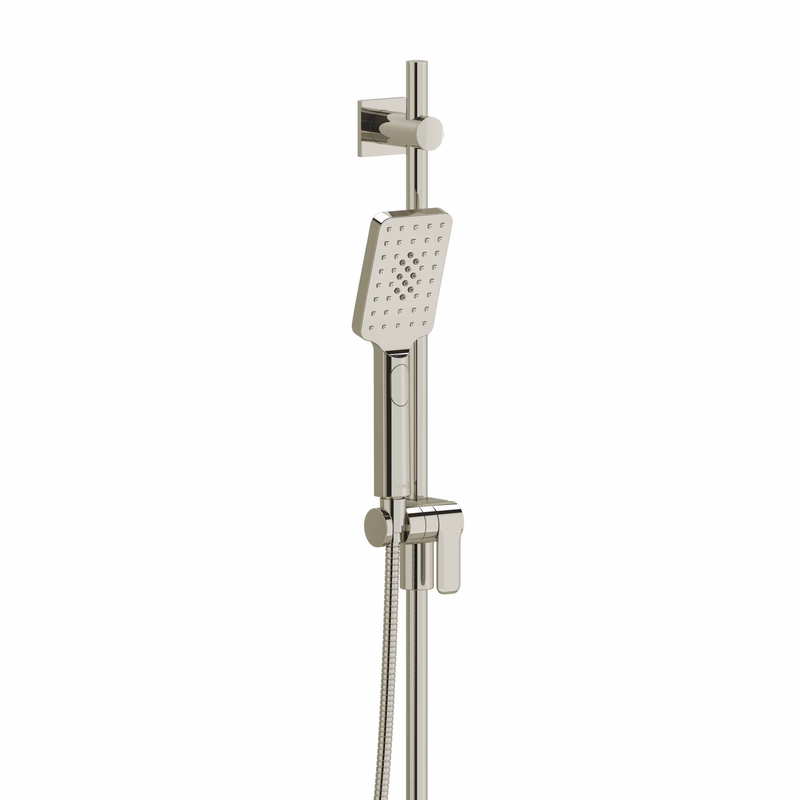 4825PN RIOBEL Polished Nickel Handshower Set With 36" Slide Bar and 4-Function Handshower