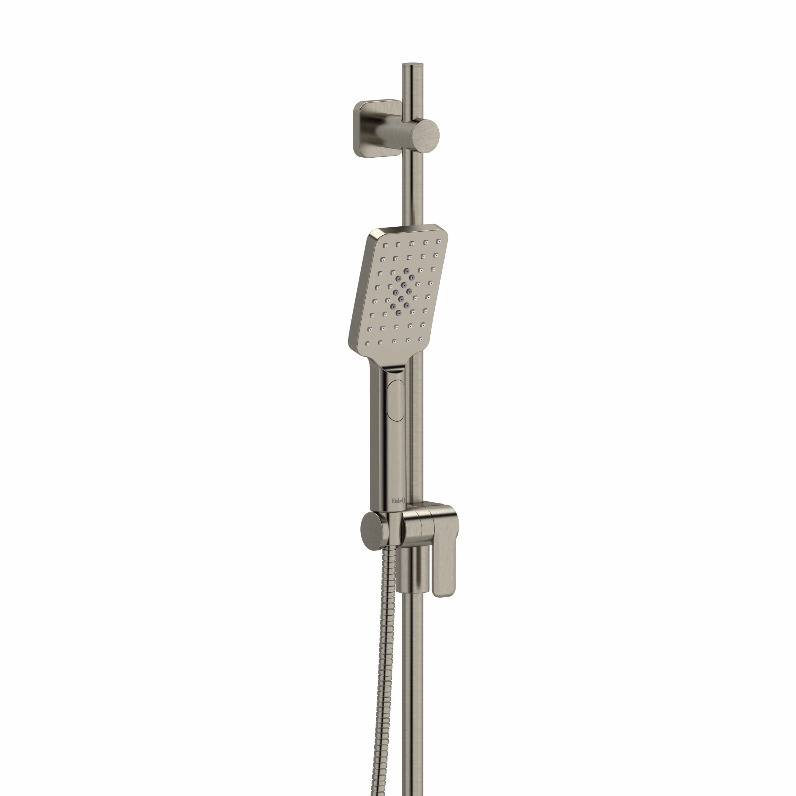 4835BN RIOBEL Brushed Nickel Handshower Set With 36" Slide Bar and 4-Function Handshower