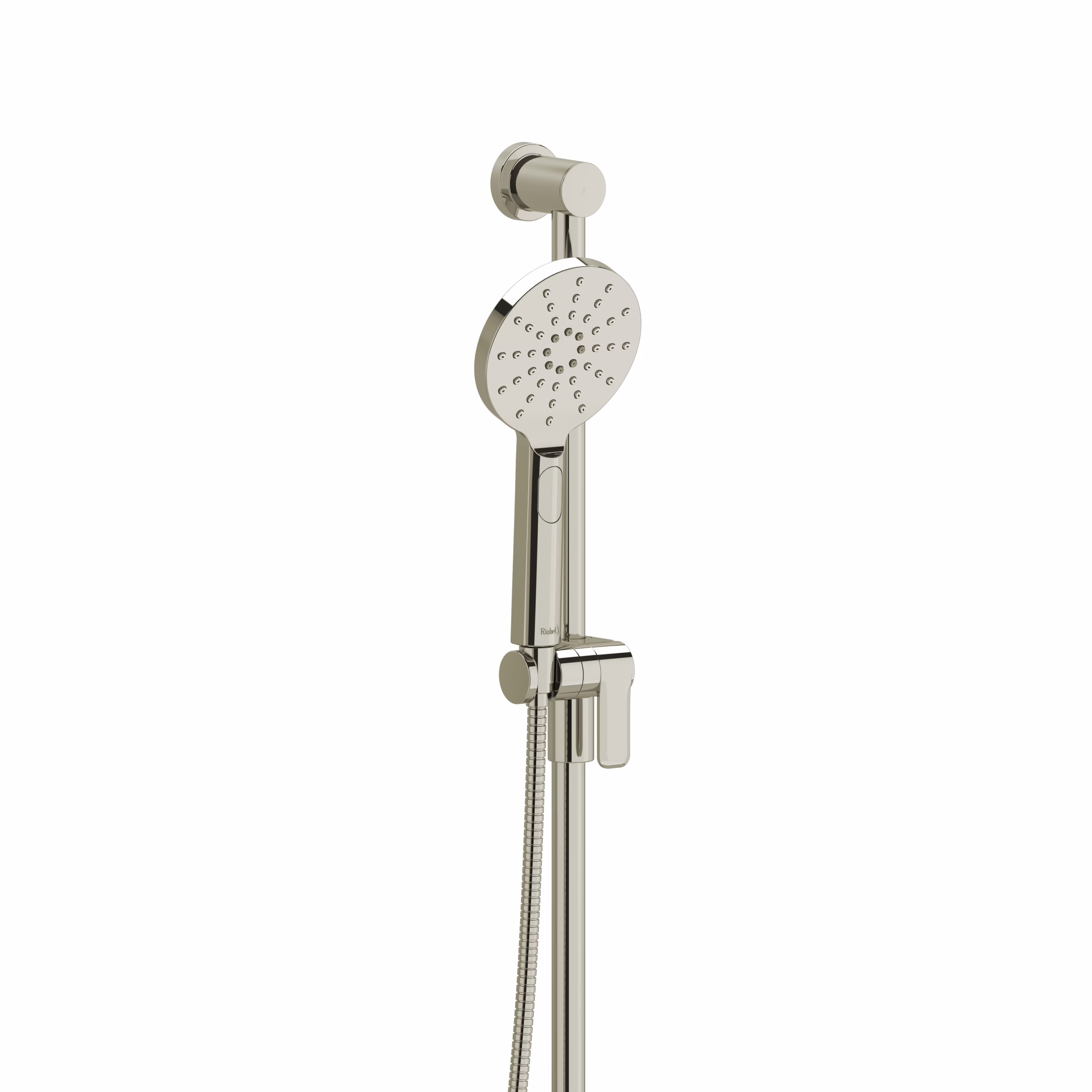 4664PN RIOBEL Polished Nickel Handshower Set With 31" Slide Bar and 4-Function Handshower