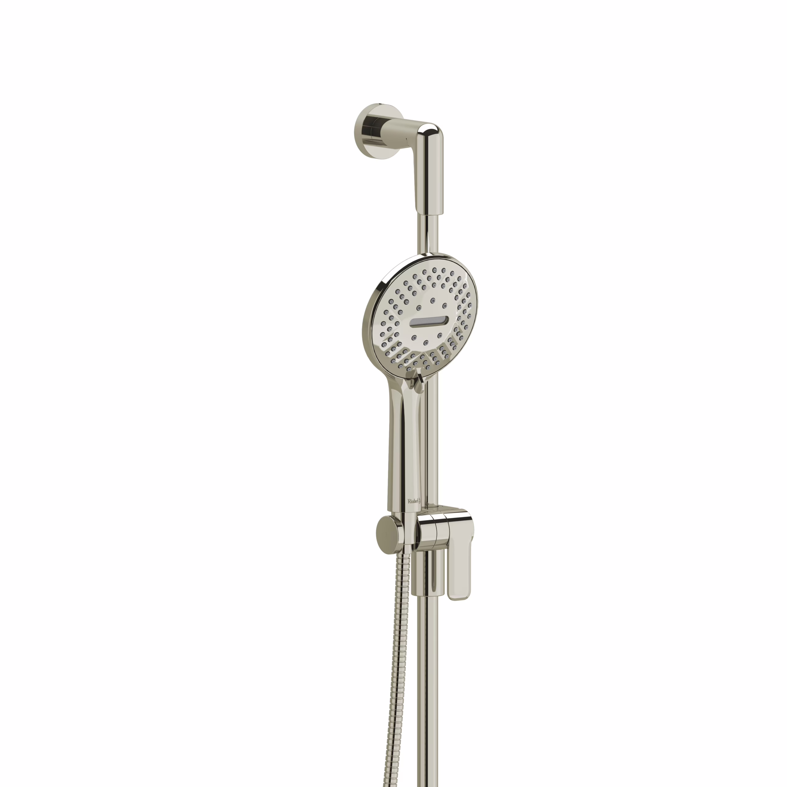 4839PN RIOBEL Polished Nickel Handshower Set With 37" Slide Bar and 5-Function Handshower