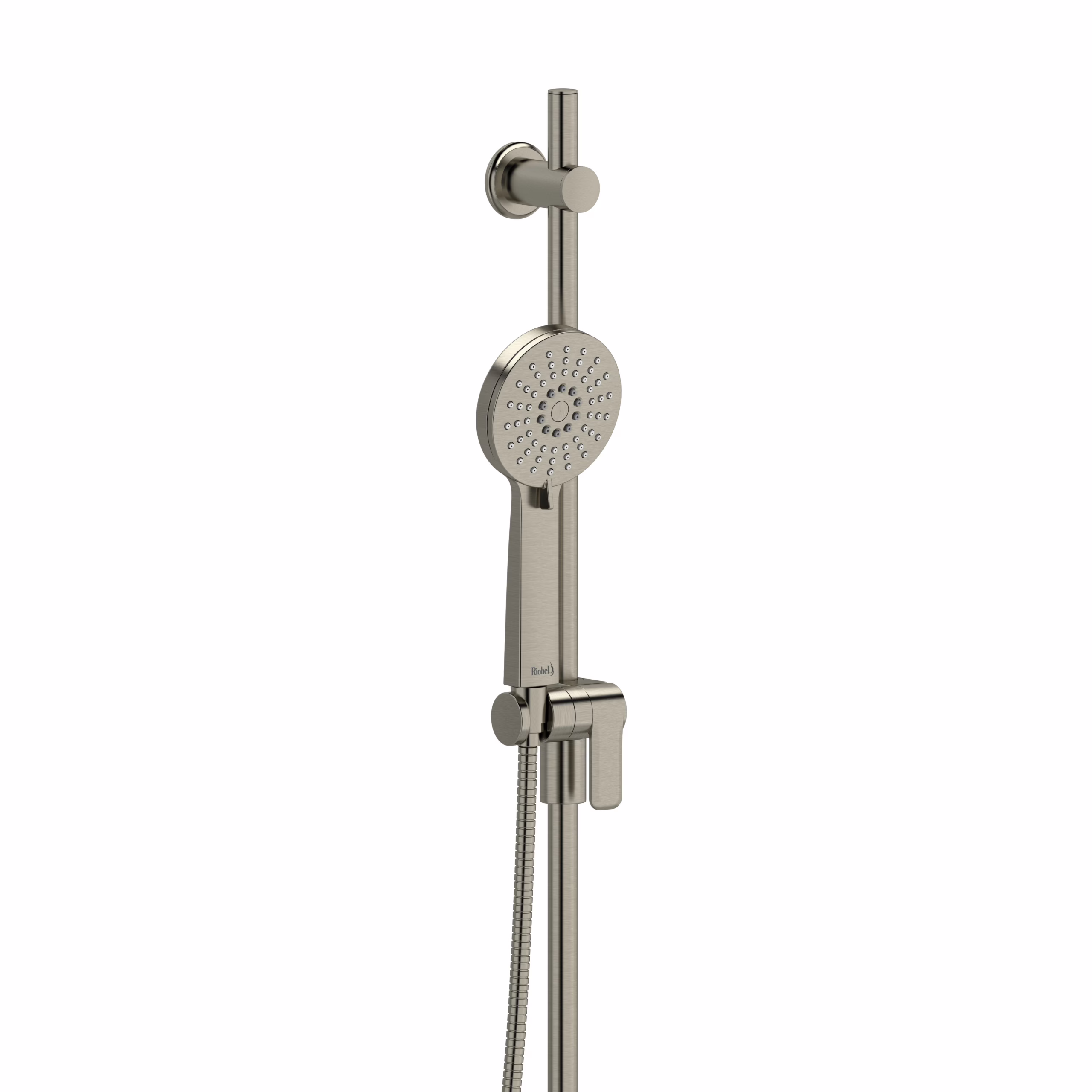 4861BN RIOBEL Brushed Nickel Handshower Set With 35" Slide Bar and 3-Function Handshower