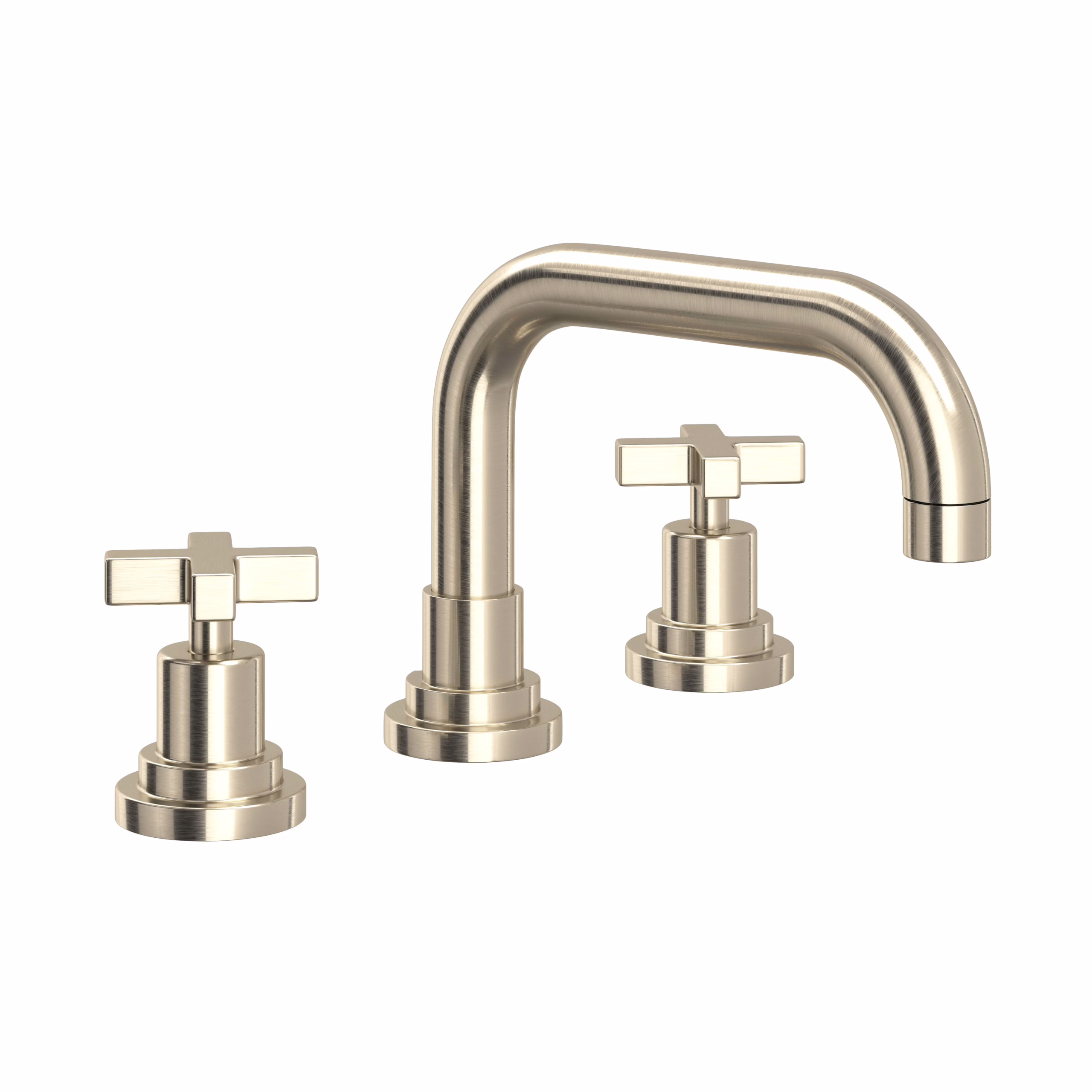 A2218XMSTN-2 ROHL Satin Nickel Lombardia® Widespread Lavatory Faucet With U-Spout