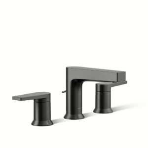 Kohler 97100-4-BL | Taut Black TAUT® WIDESPREAD FAUCET