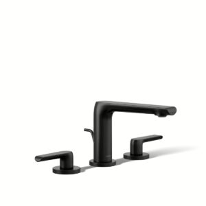 Kohler 97352-4K-BL | Avid Black AVID® WIDESPREAD FAUCET, LEVER, 1.0GPM