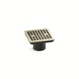 Kohler 22665-AF | Gold SQUARE GRID WITH SCREWS & DRAIN THROAT