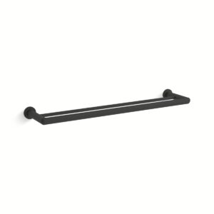 Kohler 97890-BL | Kumin Black KUMIN™ 24 DOUBLE TOWEL BAR