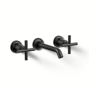 Kohler T14413-3-BL | Purist Black PURIST® WALL-MOUNT LAV FAUCET TRIM