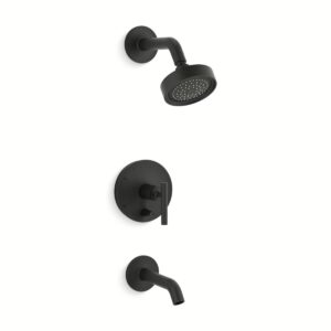 Kohler T14420-4-BL | Purist Black PURIST® R/T B&S TRM/LVR HDLS,35 DEG SPT