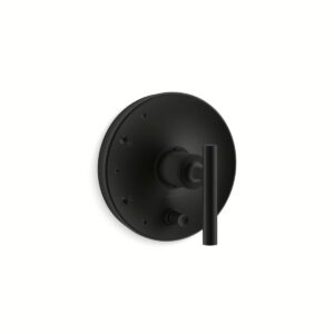 Kohler T14501-4-BL | Purist Black PURIST® R/T VLV TRIM W/DIVERTER, LVR HDL