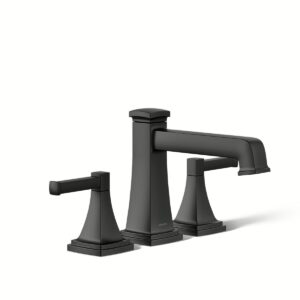 Kohler T26436-4-BL | Riff Black RIFF® 2H D-M BATH FILLER W. DIVERTER