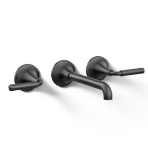 Kohler T26439-4-BL | Tone Black TONE® WIDESPREAD WALL MOUNT SINK FCT