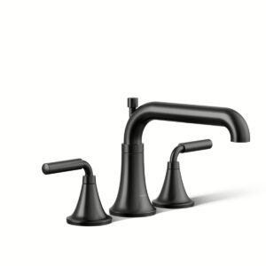 Kohler T26440-4-BL | Tone Black TONE® DECK MOUNT BATH FAUCET W. DIVERTER