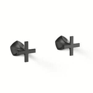Kohler T27013-3-BL | Occasion Black OCCASION™ WALL MOUNT CROSS HANDLES